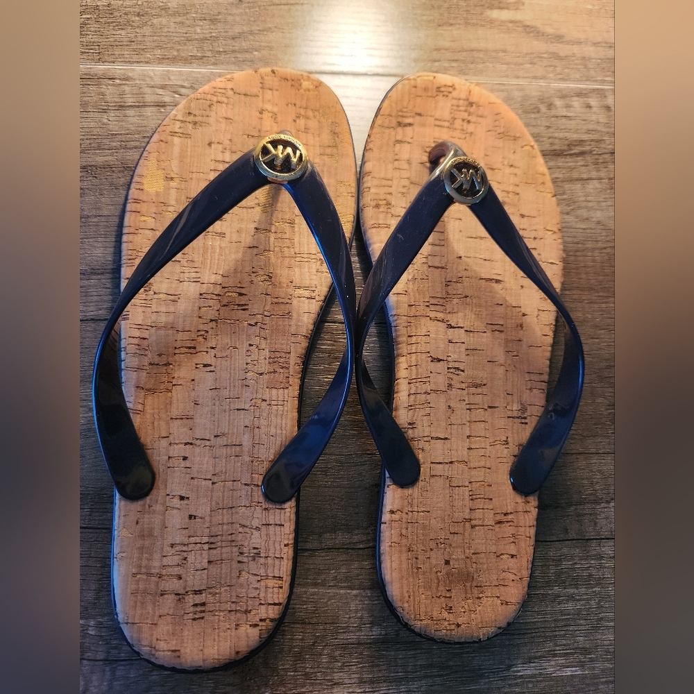 MICHAEL KORS Cork Flip-Flops  Size 8